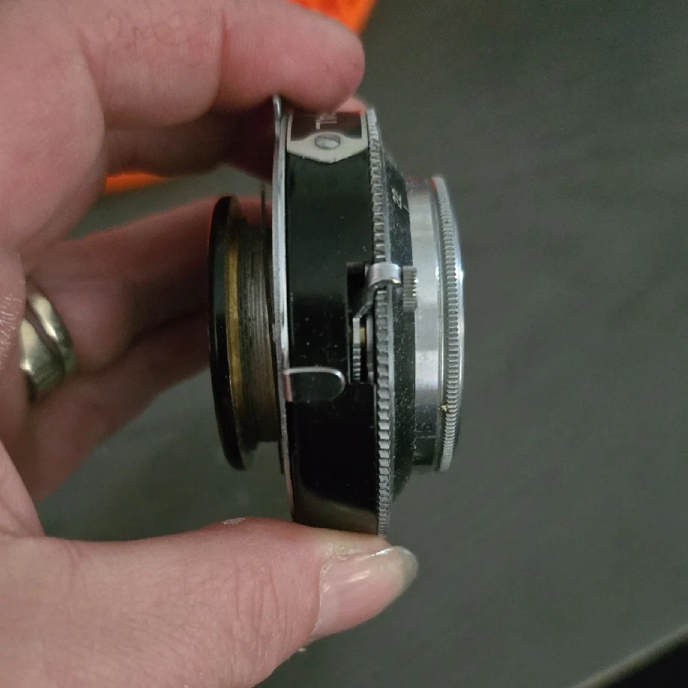 Olympus Zuiko FC 1:2.8 17.5mm Lens - Silver and Black